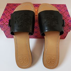 NIB Tory Burch Melinda Slide Sandal Black Size 7